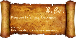 Mesterházy Csongor névjegykártya
