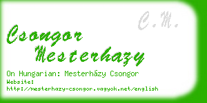 csongor mesterhazy business card